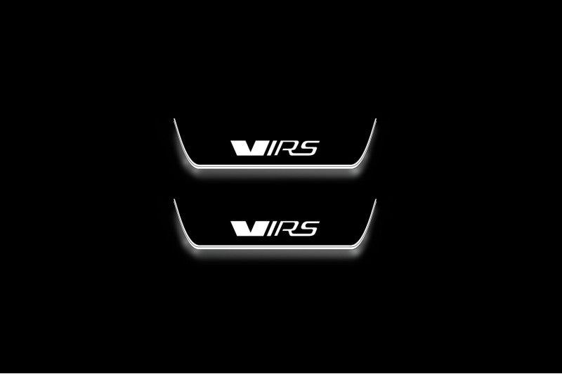 Skoda Octavia (A7) III 2013+ Stainless Steel LED Door Sills – VRS Logo