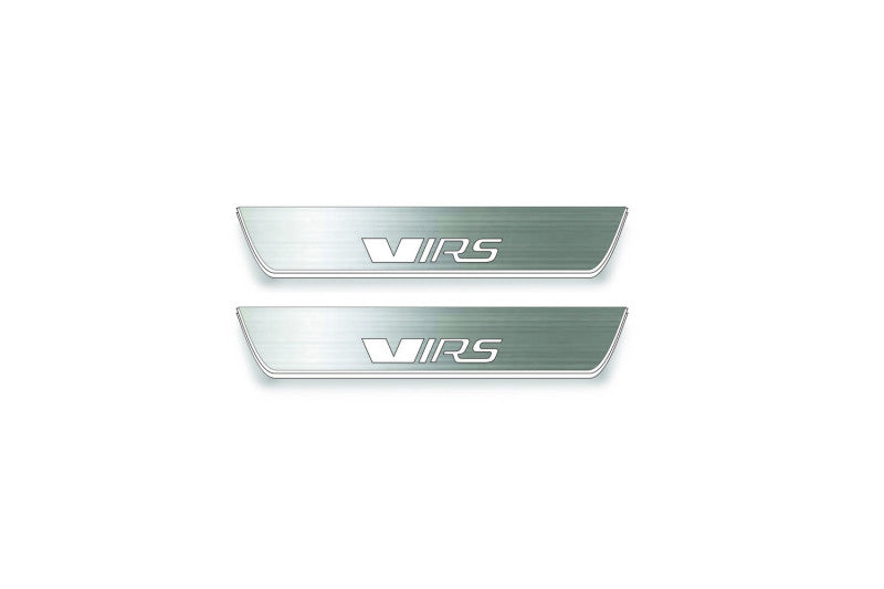 Skoda Octavia (A5) II 2004+ Stainless Steel LED Door Sills – VRS Logo