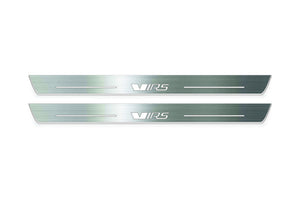 Skoda Octavia (A8) IV 2020+ Stainless Steel LED Door Sills – VRS Logo