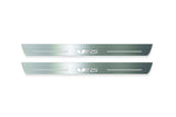 Skoda Octavia (A7) III 2013+ Stainless Steel LED Door Sills – VRS Logo