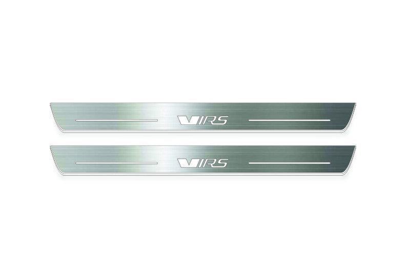 Skoda Octavia (A7) III 2013+ Stainless Steel LED Door Sills – VRS Logo