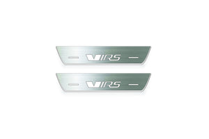 Skoda Octavia (A8) IV 2020+ Stainless Steel LED Door Sills – VRS Logo