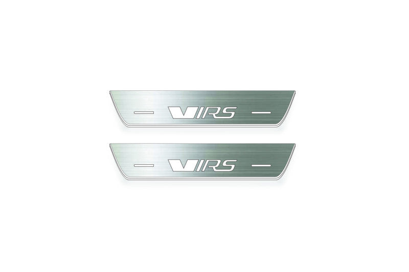 Skoda Octavia (A8) IV 2020+ Stainless Steel LED Door Sills – VRS Logo