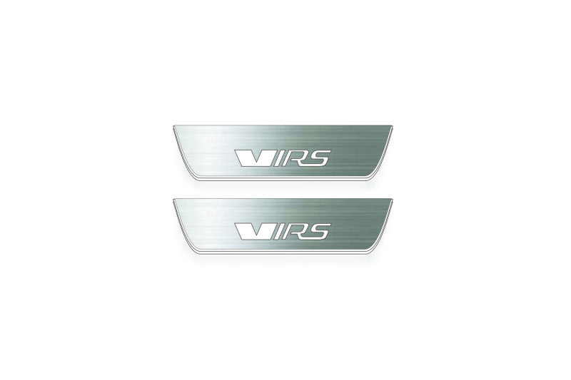 Skoda Octavia (A7) III 2013+ Stainless Steel LED Door Sills – VRS Logo