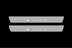 Mercedes C W205 2014-2021 LED Door Sills Illuminated Scuff Wald Logo Stainless Steel Entry Guards Door Sills opdesign