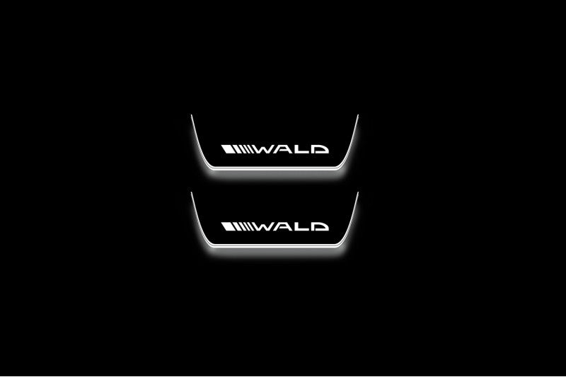 Mercedes-Benz C W205 2014+ Stainless Steel LED Door Sills – Wald Logo