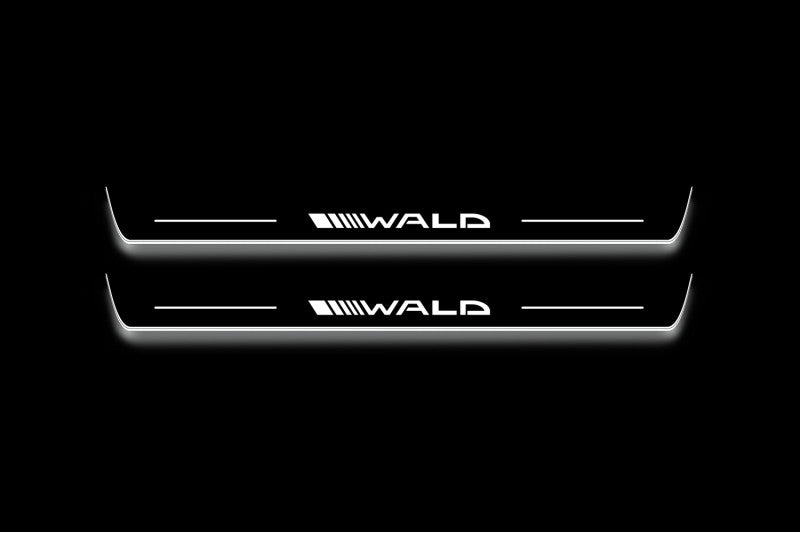 Mercedes-Benz S-Class W222 Stainless Steel LED Door Sills – Wald Logo