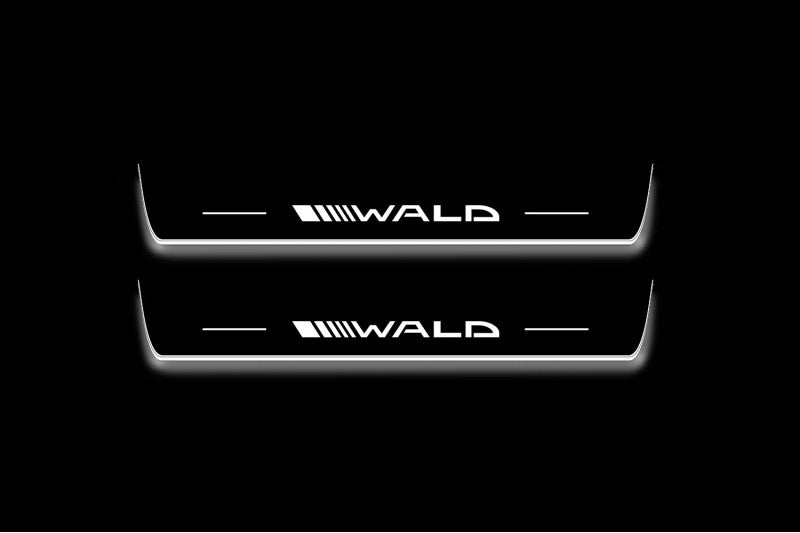 Mercedes-Benz E W213 2016+ Stainless Steel LED Door Sills – Wald Logo