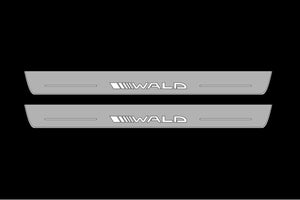 Mercedes S-Class W222 2013-2020 LED Door Sills Illuminated Scuff Wald Logo Stainless Steel Entry Guards Door Sills opdesign