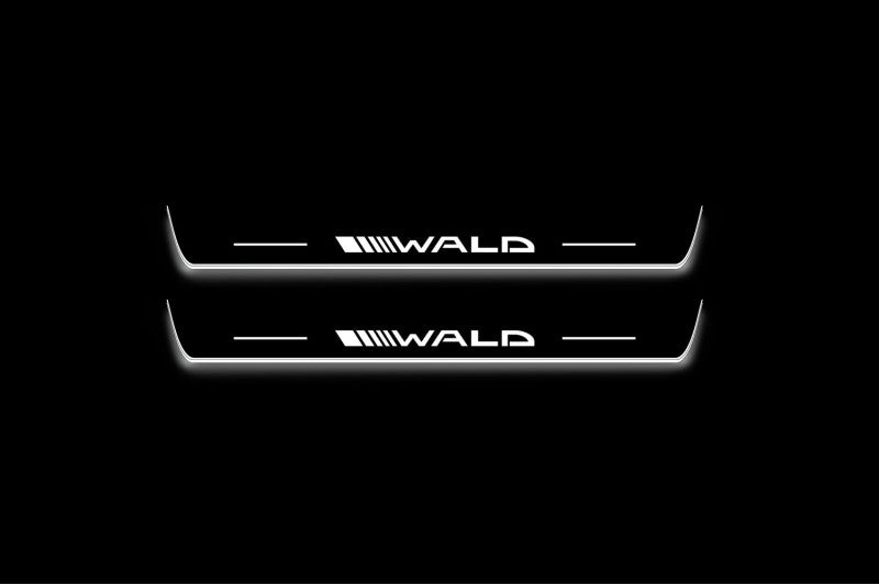 Mercedes-Benz C W205 2014+ Stainless Steel LED Door Sills – Wald Logo
