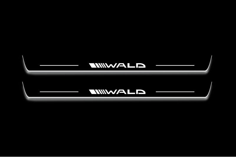 Mercedes-Benz C Coupe W204 Stainless Steel LED Door Sills – Wald Logo