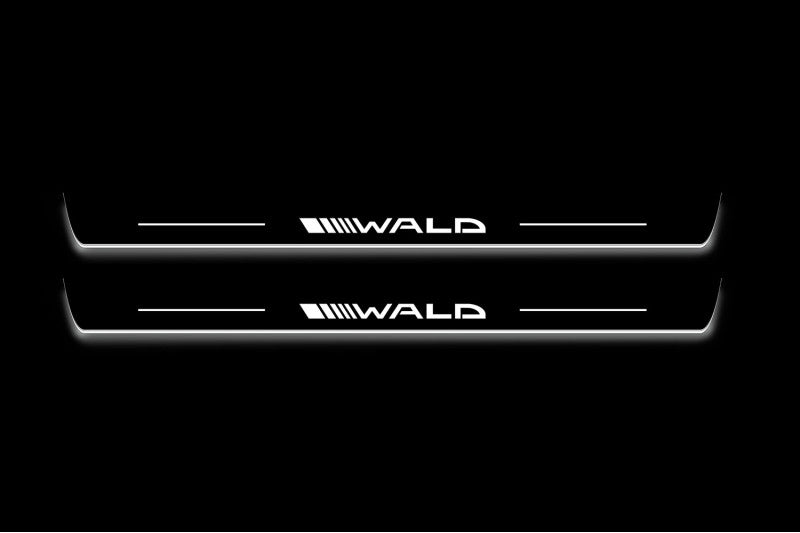 Mercedes-Benz CLS (C218) II Stainless Steel LED Door Sills – Wald Logo