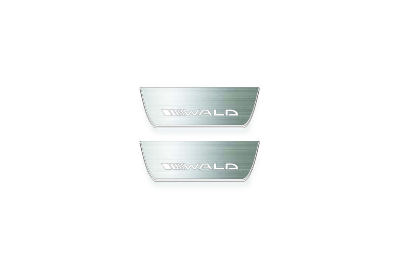 Mercedes-Benz C W205 2014+ Stainless Steel LED Door Sills – Wald Logo