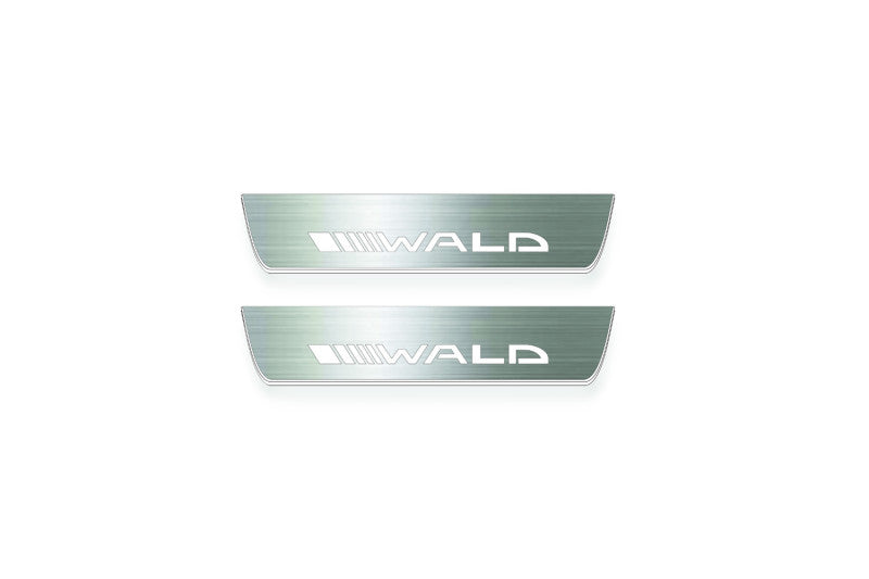 Mercedes-Benz E W211 2002+ Stainless Steel LED Door Sills – Wald Logo