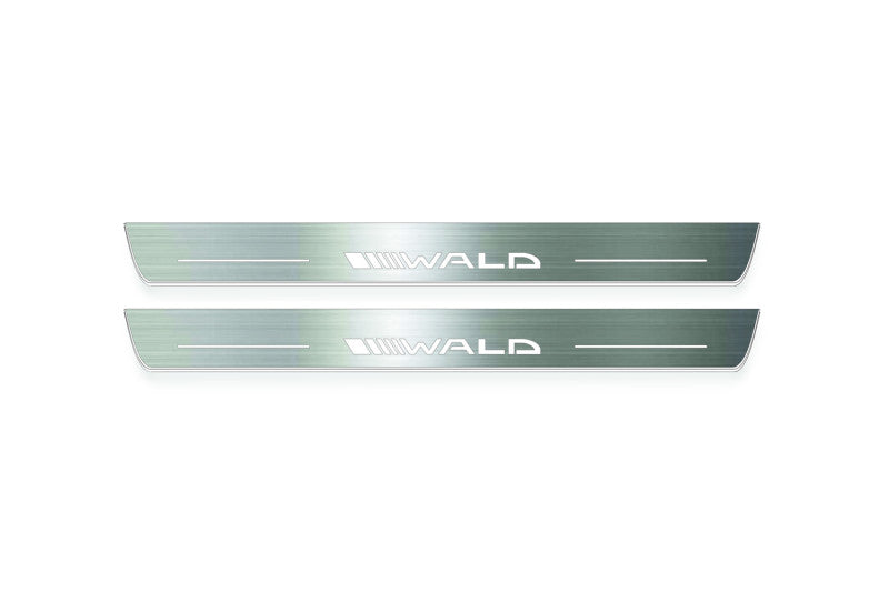 Mercedes-Benz S-Class W222 Stainless Steel LED Door Sills – Wald Logo