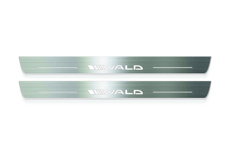Mercedes-Benz E W212 2009+ Stainless Steel LED Door Sills – Wald Logo
