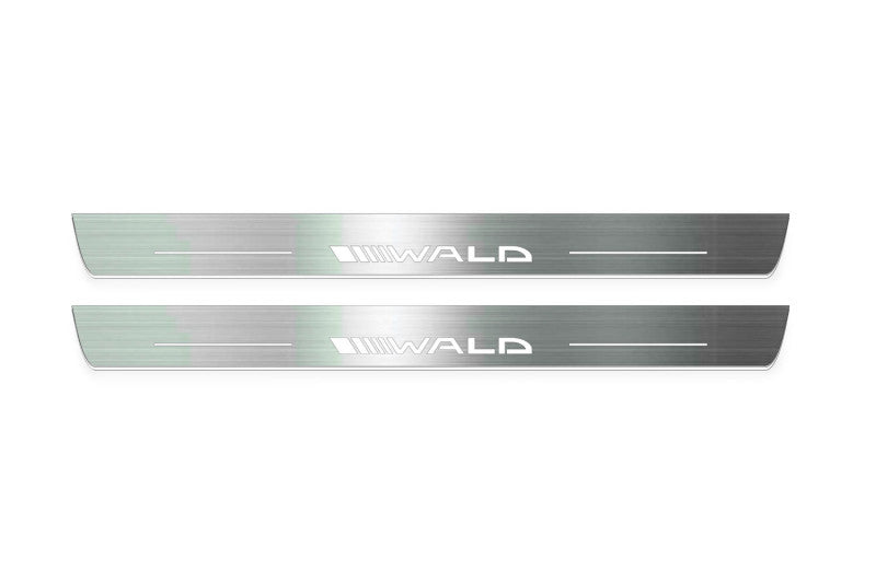 Mercedes-Benz CLS (C218) II Stainless Steel LED Door Sills – Wald Logo