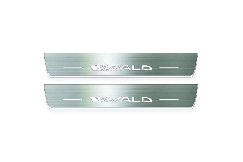 Mercedes-Benz E W213 2016+ Stainless Steel LED Door Sills – Wald Logo