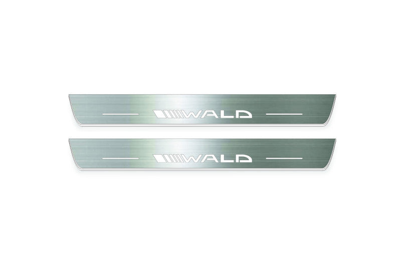 Mercedes-Benz C W205 2014+ Stainless Steel LED Door Sills – Wald Logo
