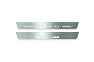 Mercedes-Benz C W205 2014+ Stainless Steel LED Door Sills – Wald Logo