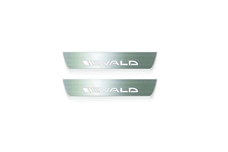 Mercedes-Benz S-Class W222 Stainless Steel LED Door Sills – Wald Logo