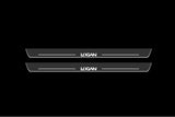 LED door sill plates Dacia Logan I 2004+ stainless steel with Logan logo