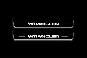 Jeep Wrangler JL 2018+ Stainless Steel LED Door Sills – Wrangler Logo