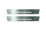 Jeep Wrangler JL 2018+ Stainless Steel LED Door Sills – Wrangler Logo