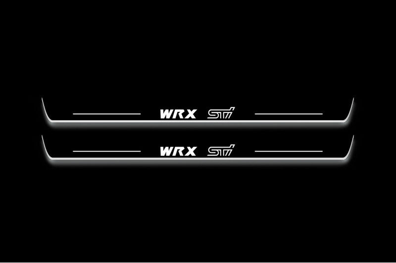 Subaru Impreza III 2007+ Stainless Steel LED Door Sills – WRX STI Logo