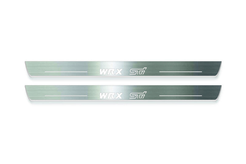 Subaru Impreza III 2007+ Stainless Steel LED Door Sills – WRX STI Logo