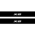 BMW X2 F39 2018+ Illuminated Matte Sill Plates with logo X2 BMW Led Door Sills PRO opdesign