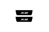 stainless steel door sill plates for BMW X2 F39 2018+ with X2 logo