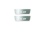 BMW X2 F39 2018+ illuminated entry guards in stainless steel with X2 logo