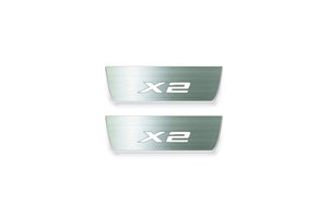 BMW X2 F39 2018+ LED Door Sills Illuminated Scuff X2 Logo Stainless Steel Entry Guards Door Sills Decoin