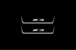 BMW X3 G01 2017-2024 LED Door Sills Illuminated Scuff X3 Logo Stainless Steel Entry Guards Door Sills Decoin