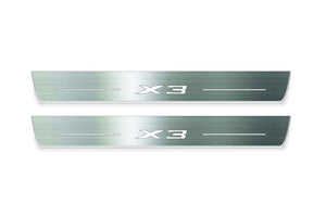 BMW X3 G01 2017-2024 LED Door Sills Illuminated Scuff X3 Logo Stainless Steel Entry Guards Door Sills Decoin