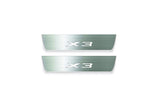 BMW X3 G01 2017+ entry guards in stainless steel with X3 logo