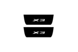 illuminated door sill protectors stainless steel BMW X3 F25 2010+ with ///M logo
