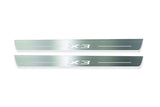 stainless steel door sill plates for BMW X3 E83 2003+ with X3 logo