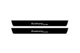stainless steel illuminated door sill protectors for BMW X5 G05 2019+ with Luxury Line logo