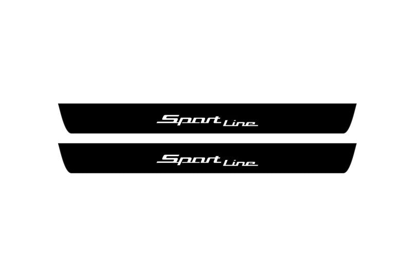 BMW X5 G05 2019+ illuminated door sill protectors with Sport Line logo