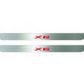 BMW X6 G06 2019+ LED Door Sills Illuminated Stainless Steel Entry Guards with OEM X6 Logo