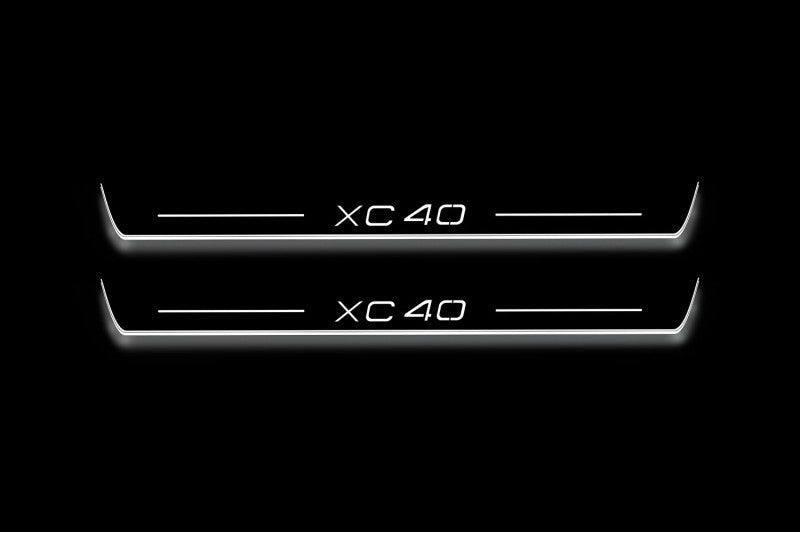 Volvo XC40 2017+ Stainless Steel LED Door Sills – XC40 Logo