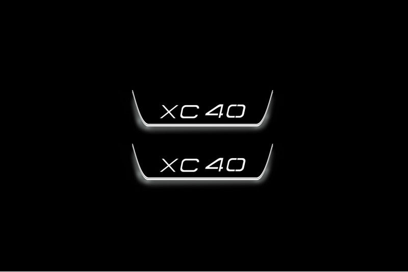 Volvo XC40 2017+ Stainless Steel LED Door Sills – XC40 Logo