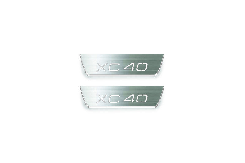 Volvo XC40 2017+ Stainless Steel LED Door Sills – XC40 Logo