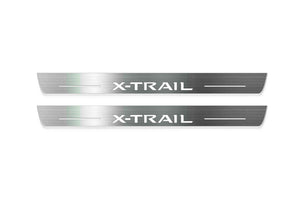 Nissan X-Trail T33 2021+ LED Door Sills Illuminated Scuff X-Trail Logo Stainless Steel Entry Guards