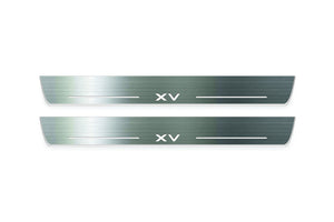 Subaru XV II 2017-2022 LED Door Sills Illuminated Scuff XV Logo Stainless Steel Entry Guards