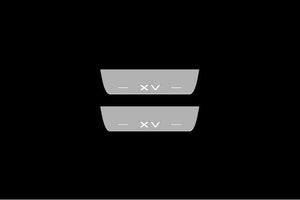 Illuminated LED Door Sill Tread Plates Subaru XV II 2017-2022 With XV Logo Subaru Led Door Sills opdesign