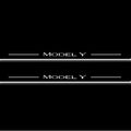 Tesla Model Y 2020+ Stainless Steel LED Door Sills – Model Y Logo