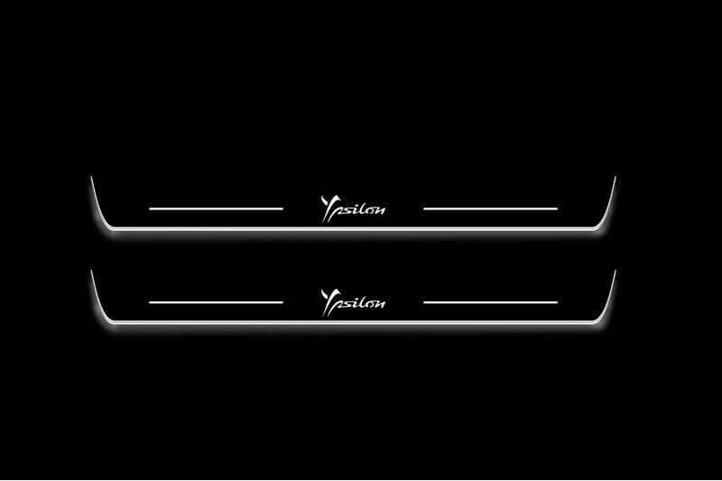 Lancia Ypsilon III 2011+ Stainless Steel LED Door Sills – Ypsilon Logo